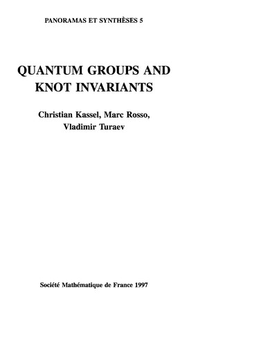 Cover of Quantum groups and knot invariants