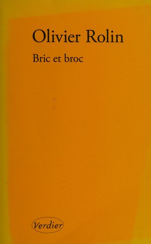 Cover of Bric et broc