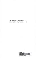 Cover of Le village camerounais à l'heure de l'ajustement