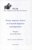 Cover of Prensa, impresos, lectura en el mundo hispanico contemporane