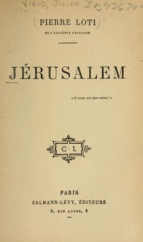 Cover of Jérusalem