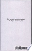 Cover of Etre juif dans la société française du Moyen-Age à nos jours