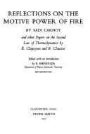 Cover of Réflexions sur la puissance motrice du feu