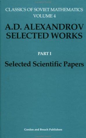 Cover of A.D. Alexandrov, selected works