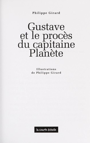 Cover of Gustave et le procès du capitaine Planète