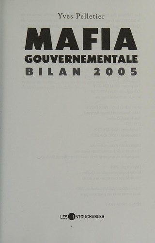 Cover of Mafia gouvernementale