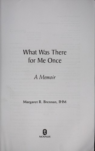 Cover of What was there for me once