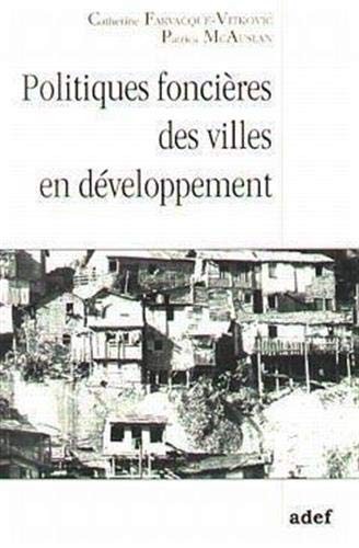 Cover of Politiques foncières des villes en développement