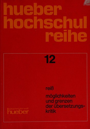 Cover of Möglichkeiten und Grenzen der Übersetzungskritik