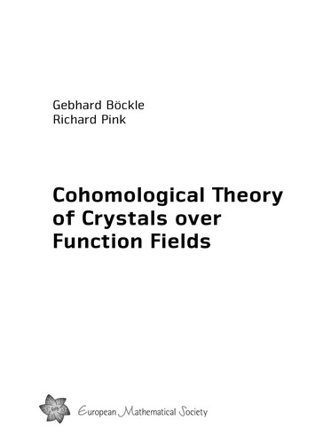 Cover of Cohomological theory of crystals over function fields