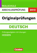 Cover of Abschlußprüfung Deutsch Training Hessen Realschule Hessen Mittlerer Schulabschluß 2011