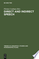 Cover of Direct and Indirect Speech