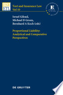 Cover of Proportional Liability: Analytical and Comparative Perspectives