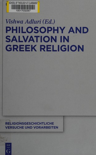 Cover of Philosophy and salvation in Greek religion