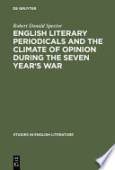 Cover of English literary periodicals and the climate of opinion during the Seven Year's War