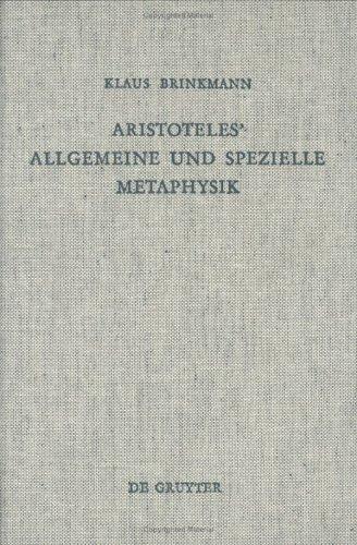 Cover of Aristoteles' allgemeine und spezielle Metaphysik