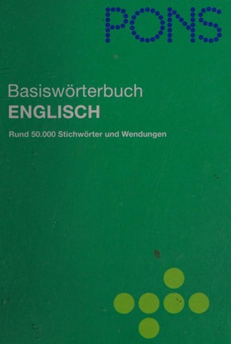 Cover of PONS Basiswörterbuch Englisch-Deutsch, Deutsch-Englisch