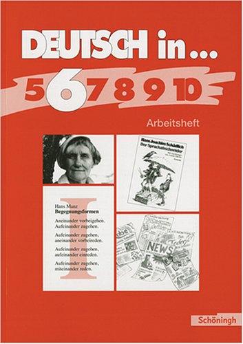 Cover of Deutsch in 6. Arbeitsheft. RSR.