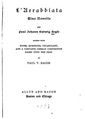 Cover of L' Arrabbiata