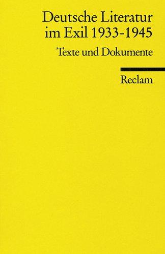 Cover of Deutsche Literatur Im Exil 1933-1945