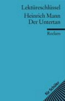 Cover of Heinrich Mann, Der Untertan