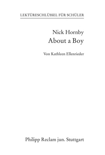 Cover of Nick Hornby, About a boy