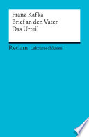Cover of Franz Kafka: Brief an den Vater. Das Urteil