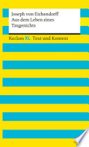 Cover of Aus dem Leben eines Taugenichts. Textausgabe mit Kommentar und Materialien