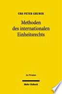 Cover of Methoden des internationalen Einheitsrechts