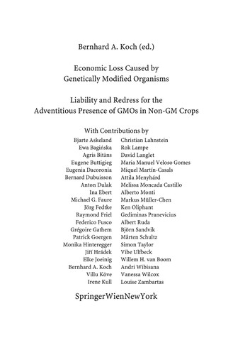 Cover of Economic Loss Caused by Genetically Modified Organisms