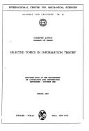 Cover of Selected topics in information theory