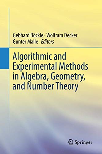 Cover of Algorithmic and Experimental Methods in Algebra, Geometry, and Number Theory