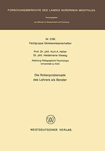 Cover of Die Rollenproblematik des Lehrers als Berater