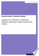 Cover of Applications of Porous Coordination Polymers and Metal Organic Frameworks (MOFs)