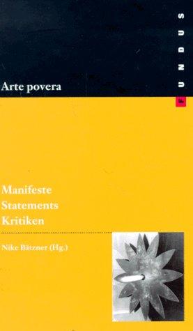 Cover of Arte Povera. Manifeste, Statements, Kritiken