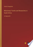 Cover of Missionary Travels and Researches in South Africa