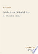 Cover of A Collection of Old English Plays