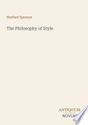 Cover of The Philosophy of Style