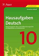 Cover of Hausaufgaben Deutsch Klasse 10