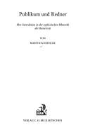 Cover of Publikum und Redner