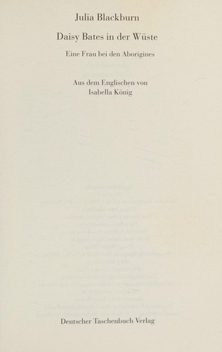 Cover of Daisy Bates in der Wüste