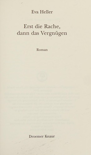 Cover of Erst die Rache, dann das Vergnügen