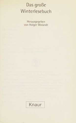 Cover of Das große Winter-Lesebuch
