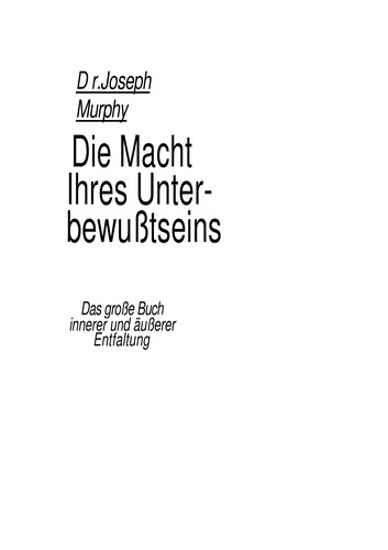 Cover of Die Macht Ihres Unterbewusstseins
