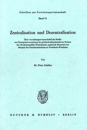 Cover of Zentralisation und Dezentralisation
