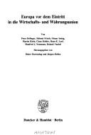 Cover of Europa vor dem Eintritt in die Wirtschafts- und Wärungsunion