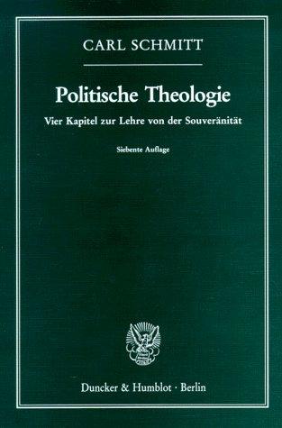 Cover of Politische Theologie, Bd.1, Vier Kapitel zur Lehre von der Souveränität