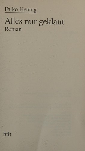 Cover of Alles NUR Geklaut (German Edition)