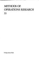 Cover of Methods of operations research