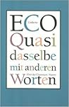 Cover of Quasi dasselbe mit anderen Worten: Über das Übersetzen